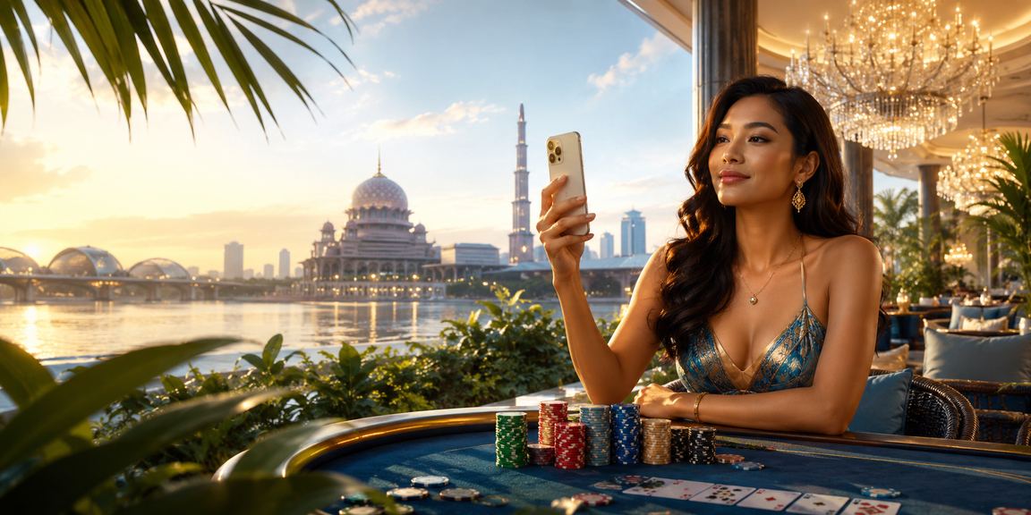 Pengguna Putrajaya mengunakan ciri kawalan diri e230 semasa bermain poker